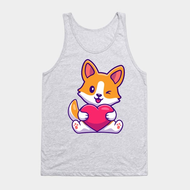 Corgi Love Tank Top by RuftupDesigns